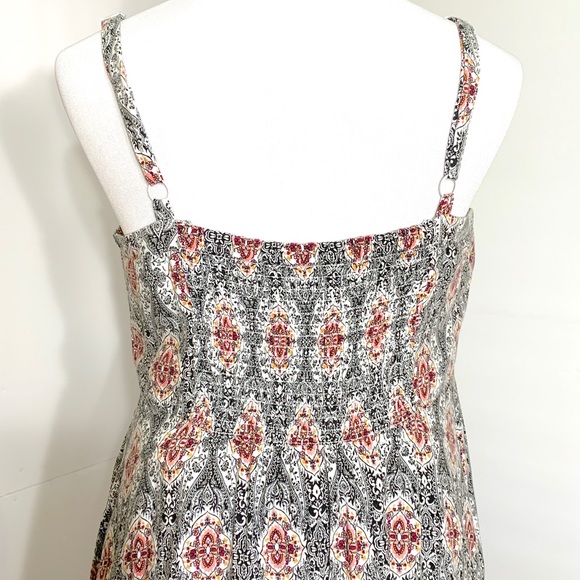SOLD-Torrid Abstract Print Empire Waist Sun Dress - Picture 3 of 8